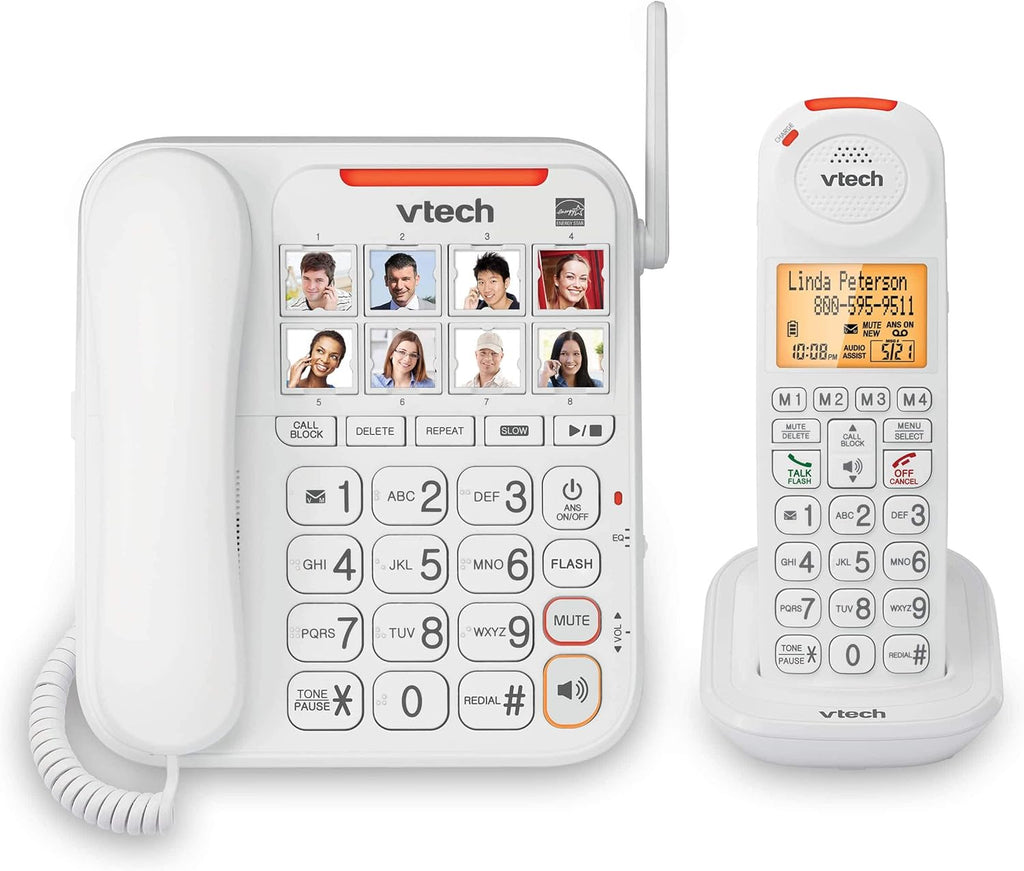 Amplified Corded/Cordless Senior Phone with Answering Machine I894
