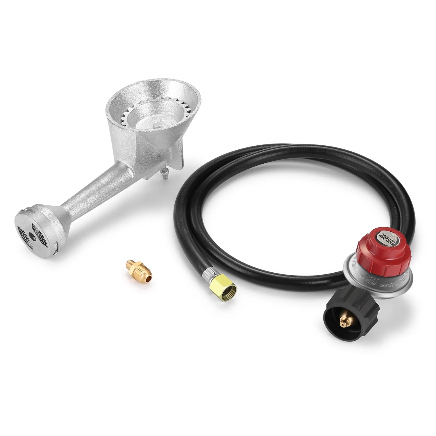 Cast-Iron Round Burner Head with Propane Regulator and Hose W900