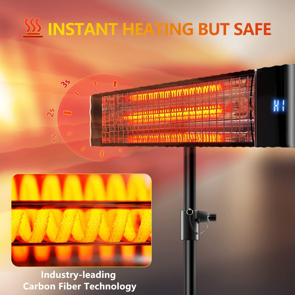 1500 Watt Electric Infrared Patio Heater L9417