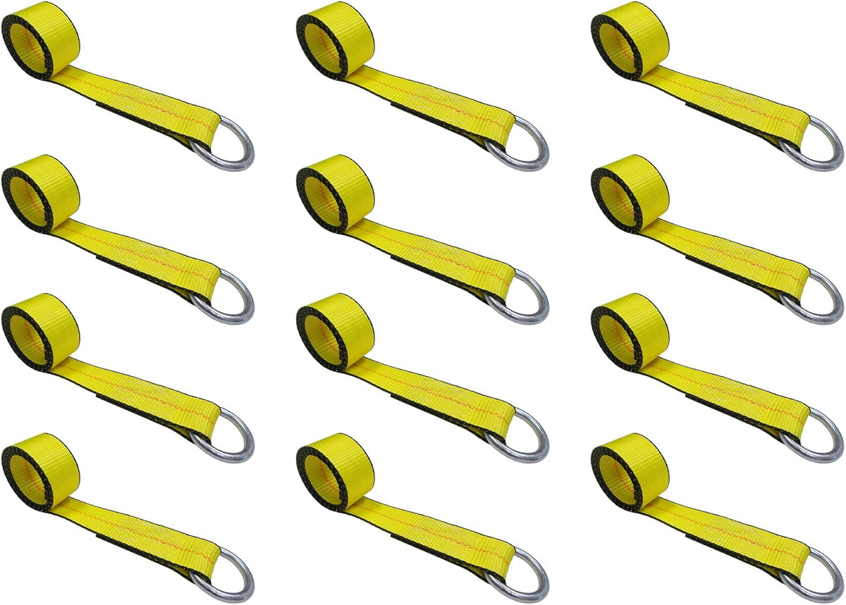 2 in x 10 ft Red O-Ring Trailer Tie Down Strap U84989