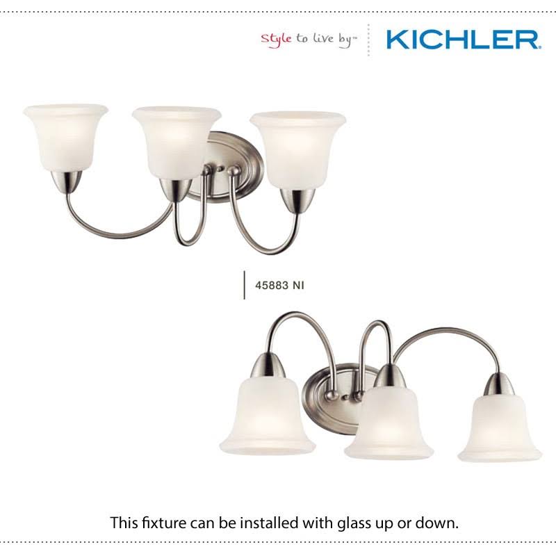 Brushed Nickel 2-Light Bath W665