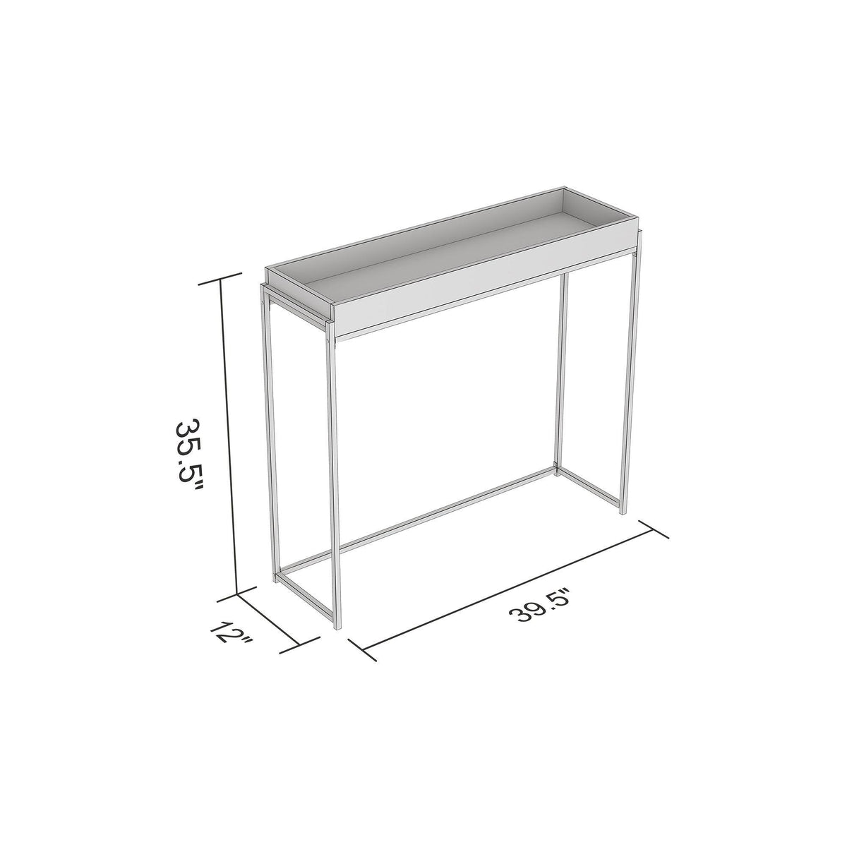 Dark Taupe Console Table E6706