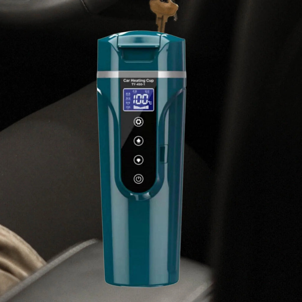 Green Car Heating Cup Water Boiler with LCD Display V1513