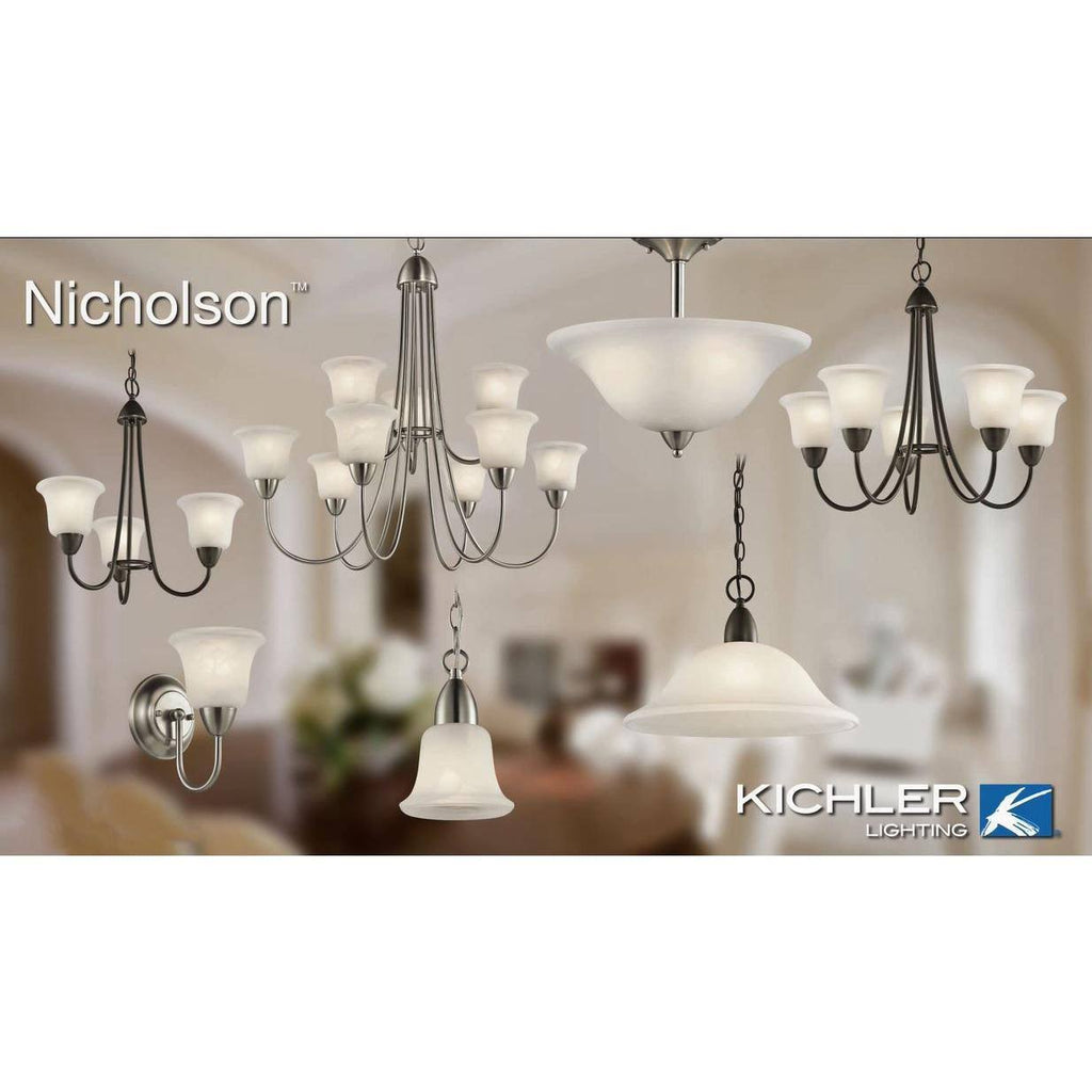 Brushed Nickel 2-Light Bath W665