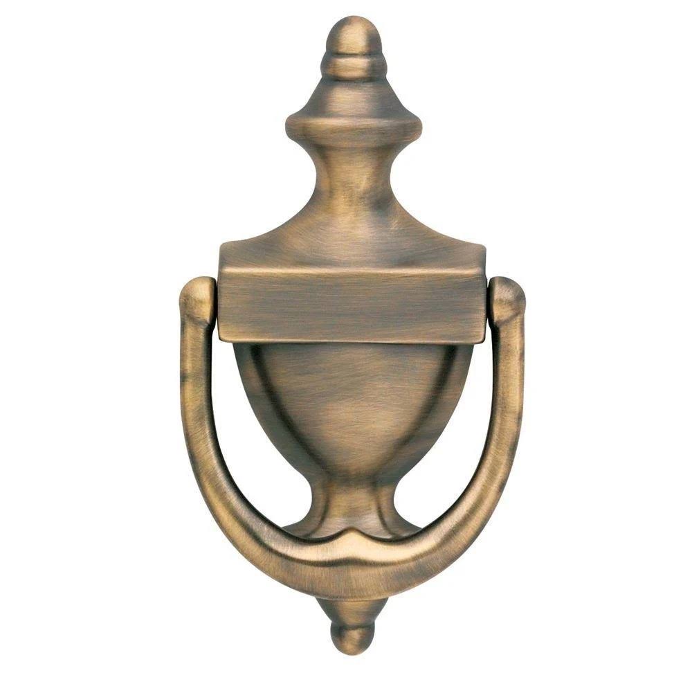 Colonial Door Knocker Satin Brass/Black Y53589