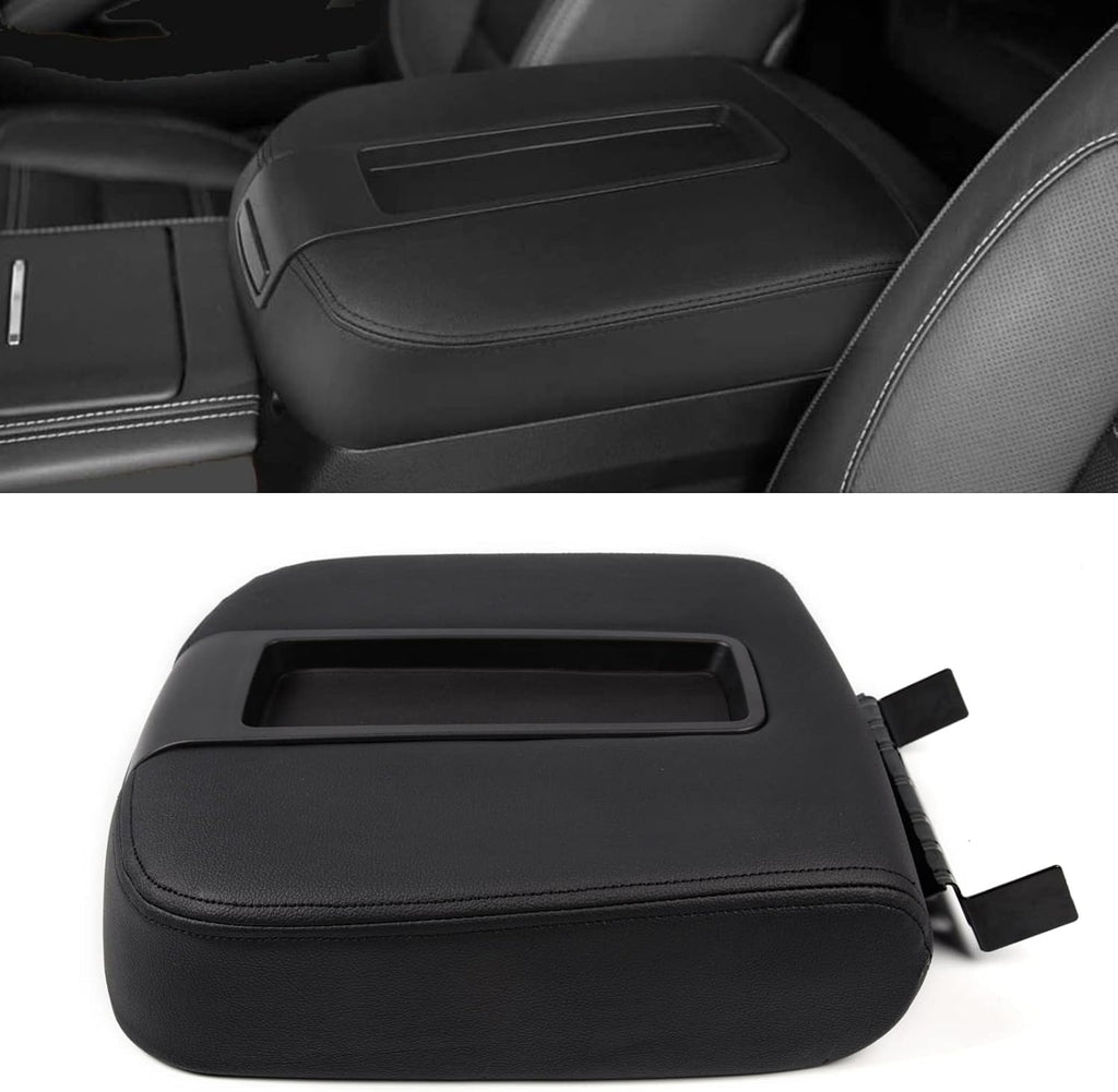 Front Center Console Lid Armrest for Chevy GMC Silverado Sierra 2007-2014 (Gray) Pack of 2 U6163