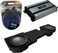 Dual 12" Loaded Sub Box Enclosure with Amplifier and 4 Gauge Amp Install Kit Y823