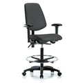 Charcoal Ergonomic Drafting Chair with Casters G4211
