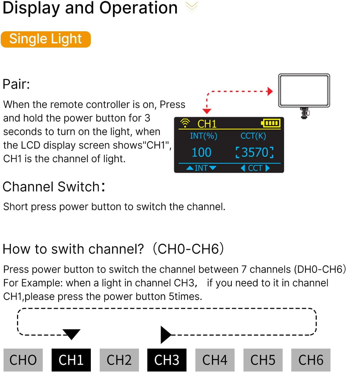 11in LED Key Light with Controller, 2500K-9000K Q1328