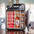 Black Pack of 2 Jerry Can Mini Bar With Whiskey Cabinet H75787