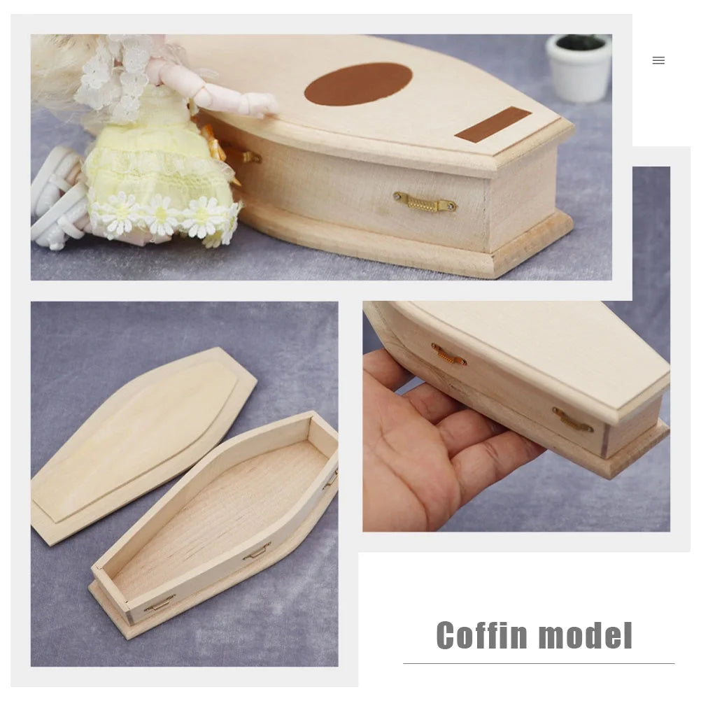 2 Pack Wooden Doll House Furniture Miniature Accessory Toy M2341