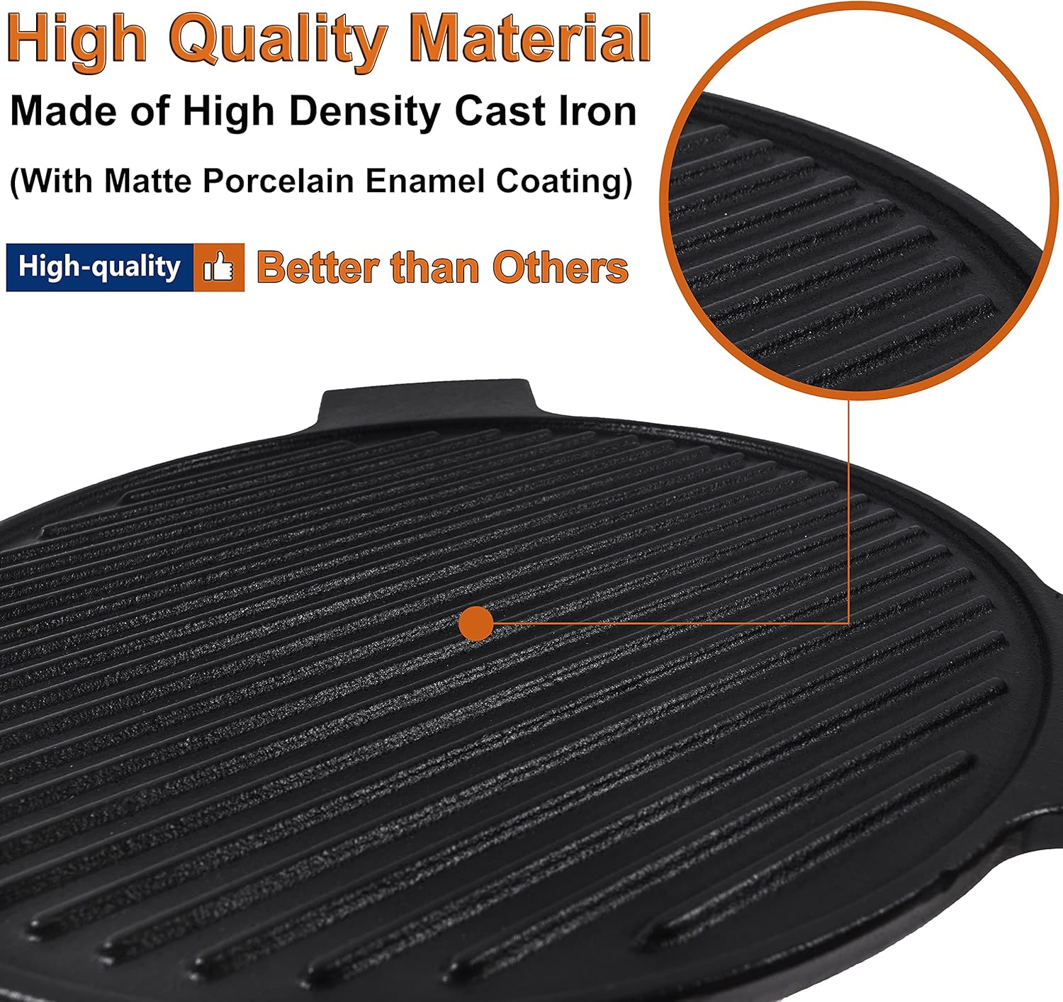 Cast Iron Plate Setter for 18 Inches Kamado Grill, Pack of 2 P3790