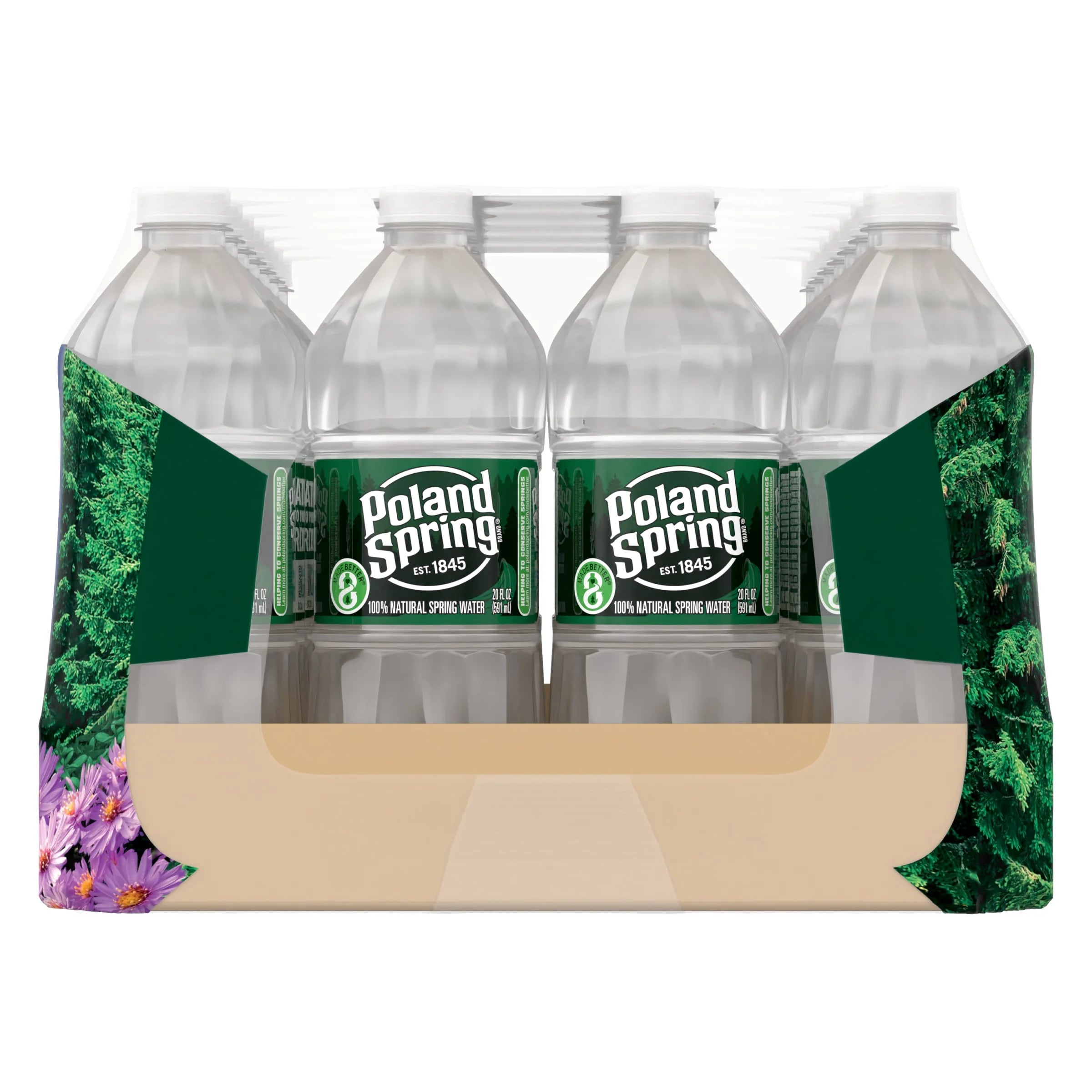 20 Ounce Natural Spring Water Plastic Bottles (Pack of 28) U491959