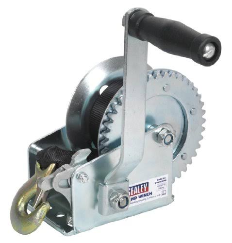 Geared Hand Winch 540Kg Capacity with Webbing Strap T3614