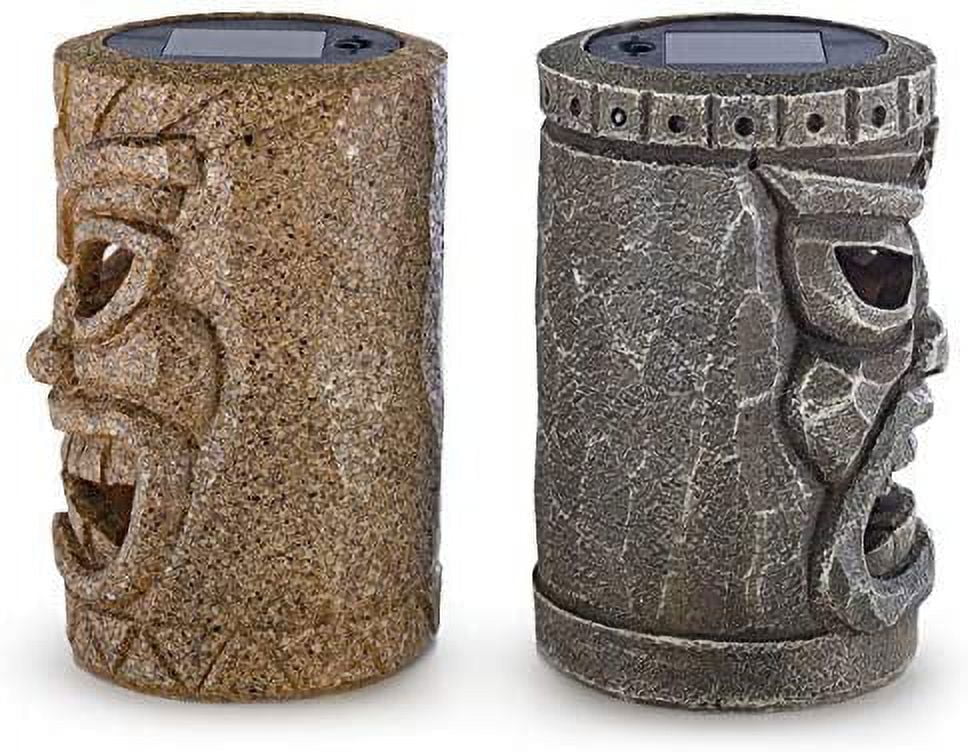 Tribal Tiki Solar Powered Flickering Led Outdoor Decor H215314