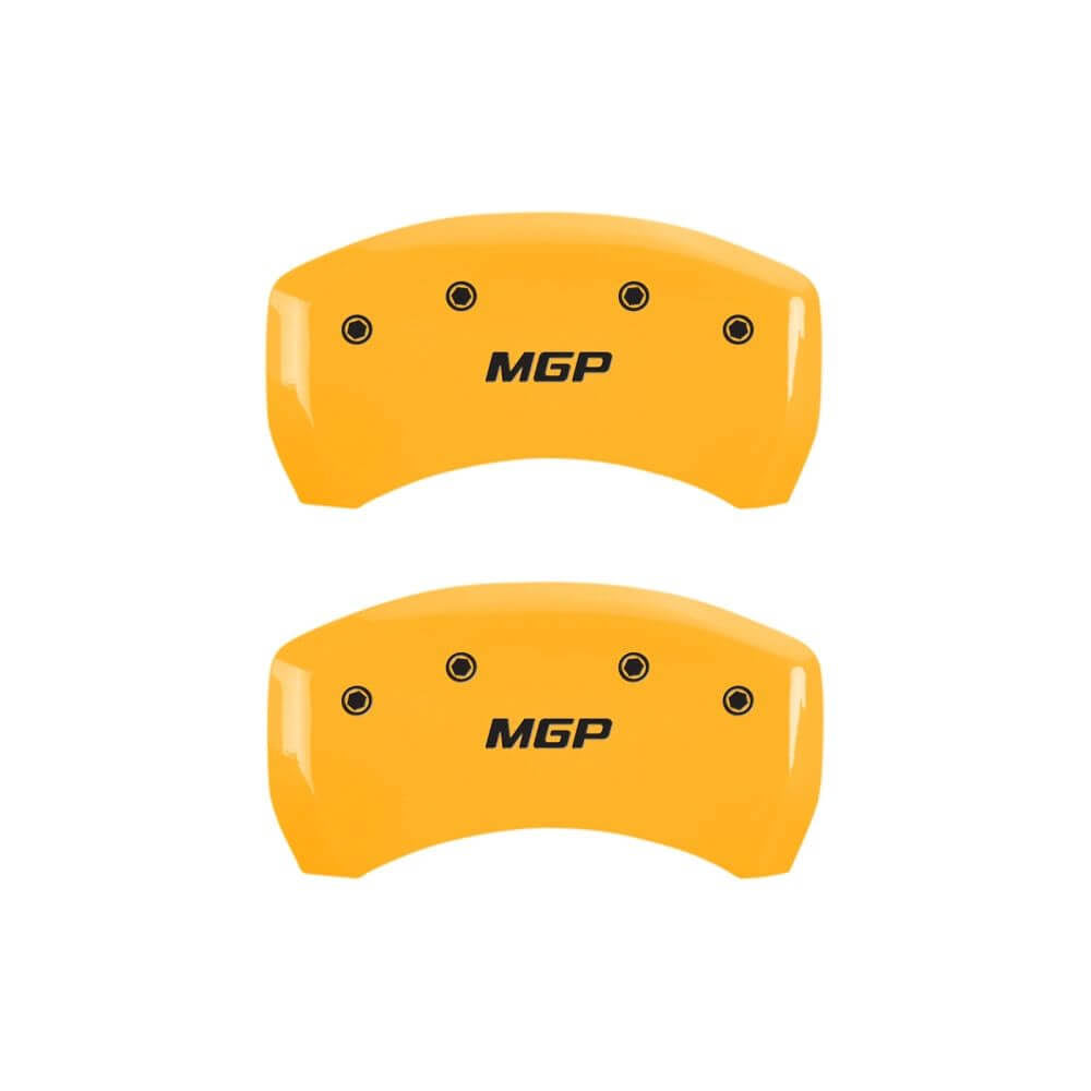 4 Caliper Covers Yellow Finish Black K7946
