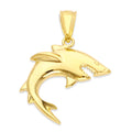 10k Gold Shark Pendant I946