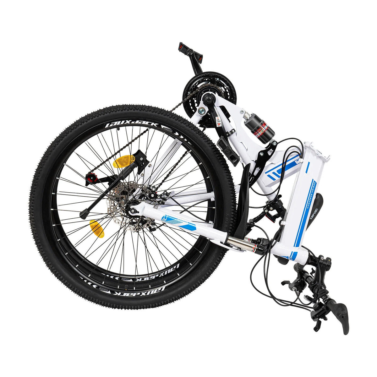 26" 21-Speed Folding Mountain Bike Dual Disc Brake MTB Bicycle J71834