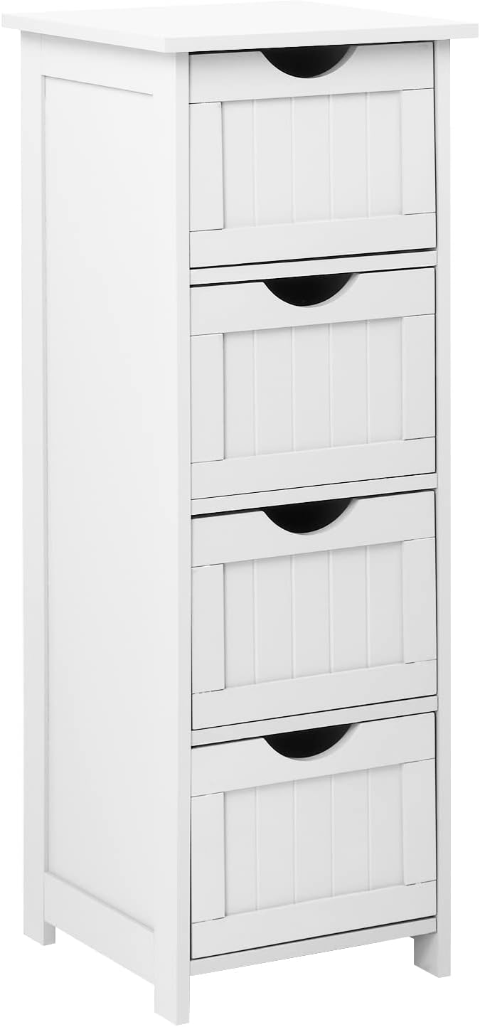 Espresso Wooden Bathroom Storage Cabinet with 4 Drawers A846