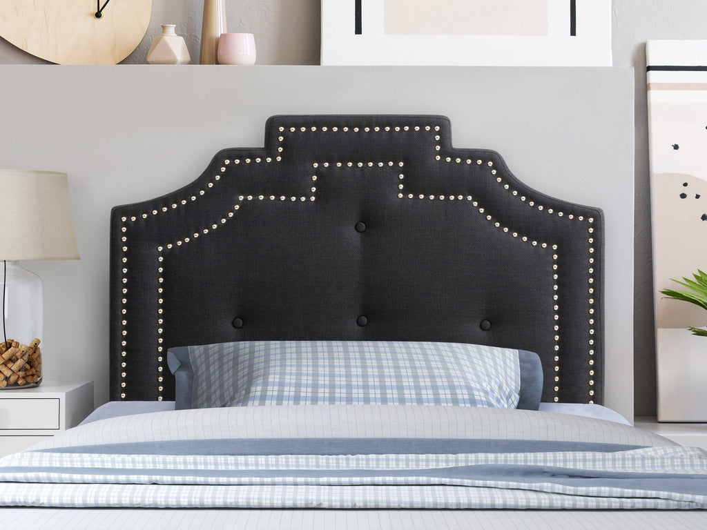 Navy Blue Button Tufted Headboard O8790