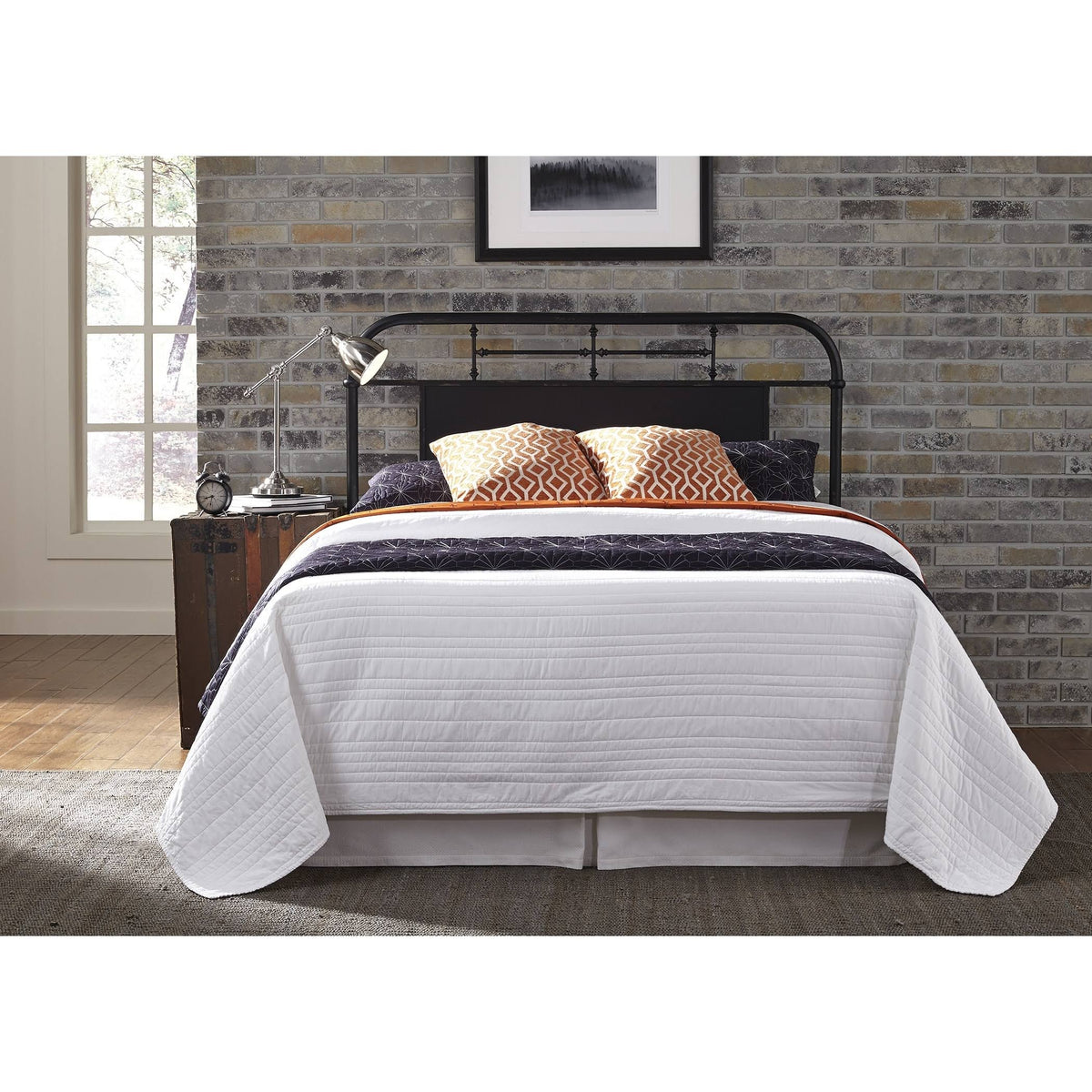 Vintage Distressed Full Metal Headboard M83839