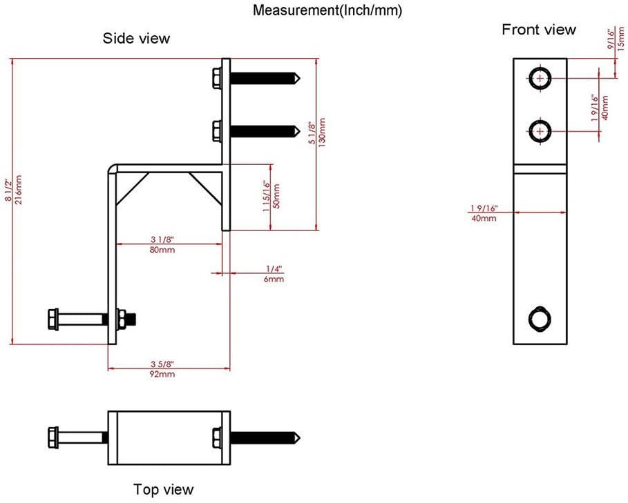 5 Pack Wall-Mount Matte Black Steel Bypass Bracket for Sliding Barn Door Hardware L217779