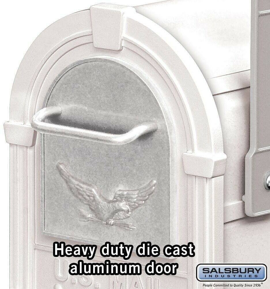 White/Silver Rural Mailbox Z642