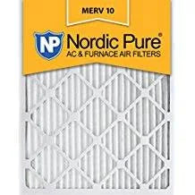 12 Pack 10x20x1 MERV 10 Pleated Carbon Air Filters F344240