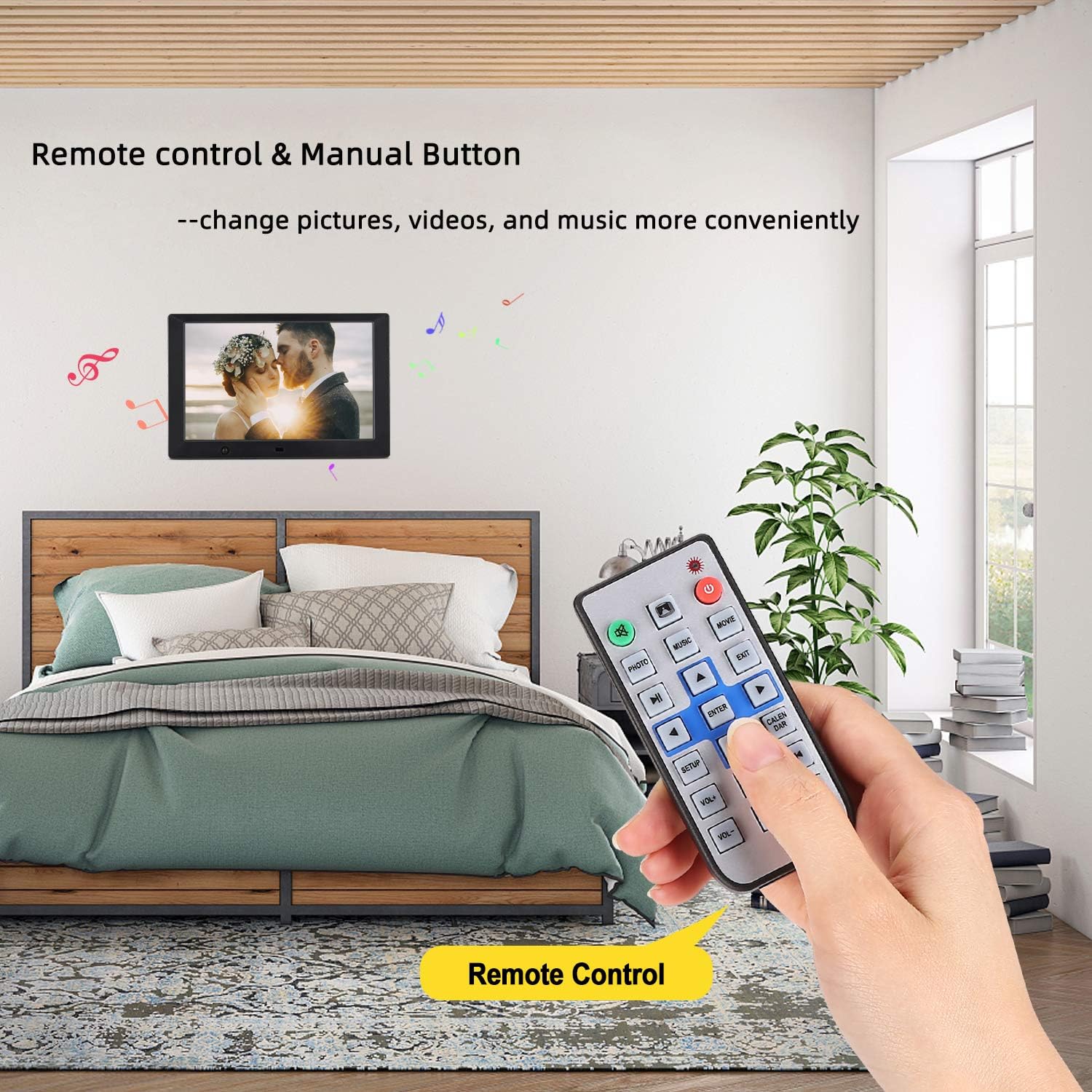 10 inch Digital Picture Frame with 16:9 Screen, 1080P Video A440