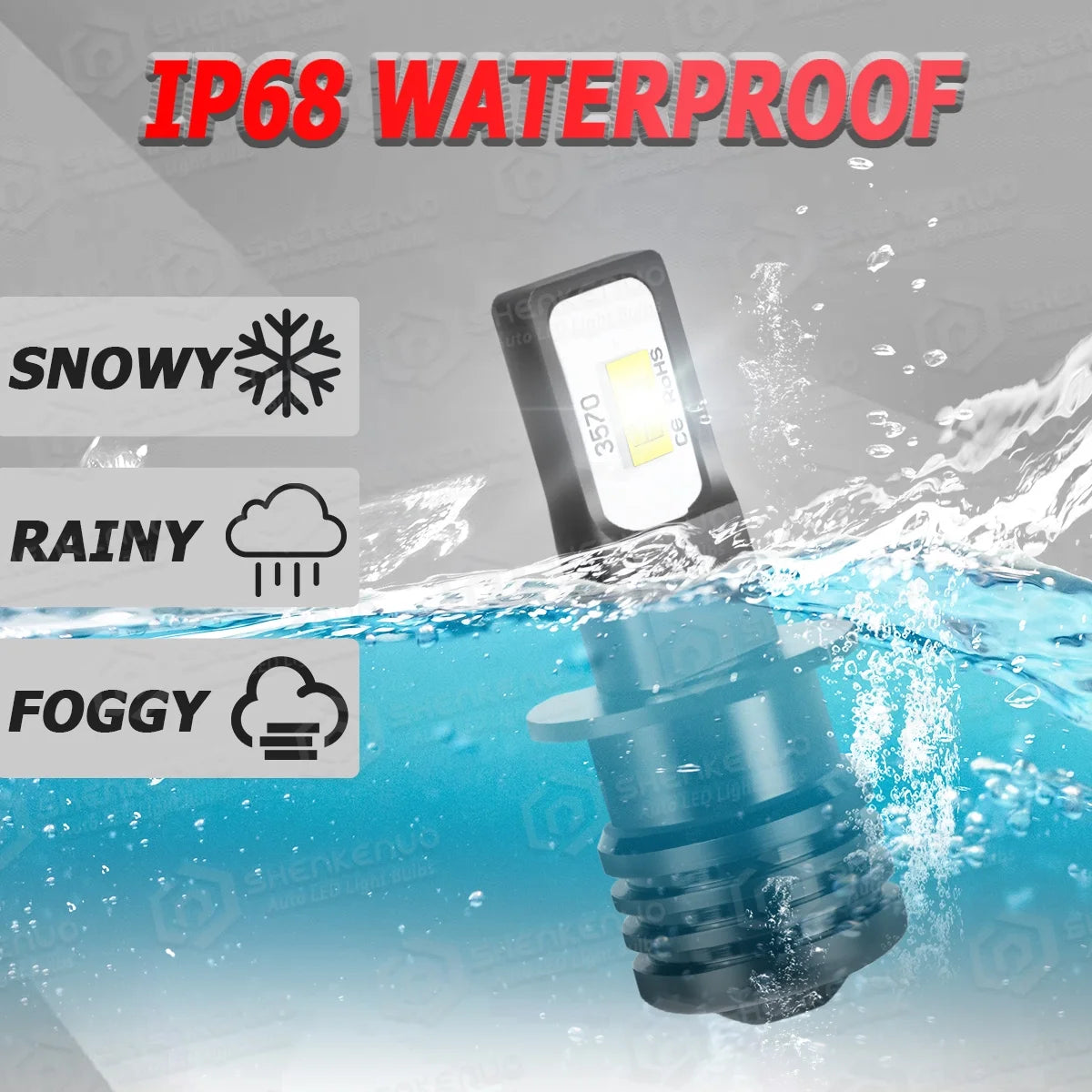 2x H3 LED 20W Fog Light Bulbs K89365
