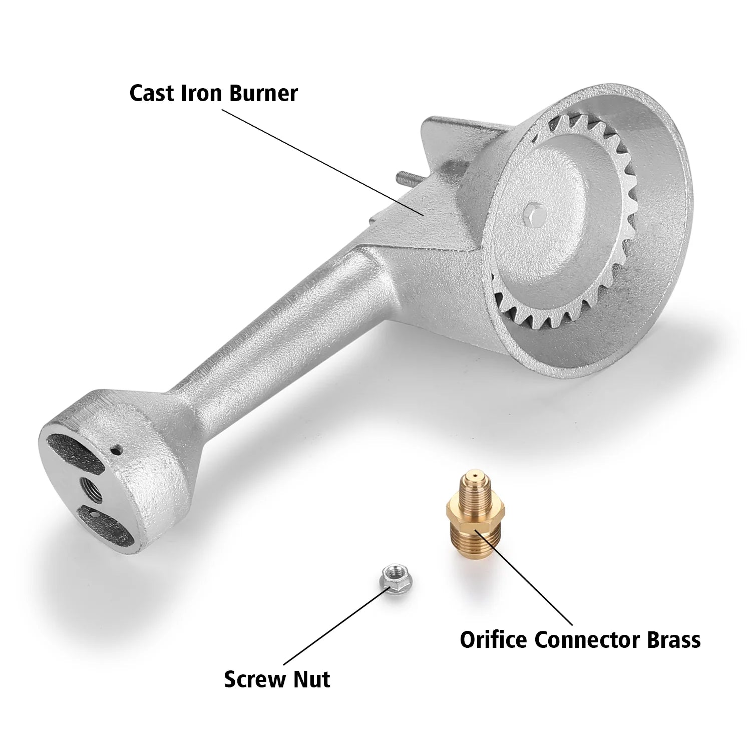 Cast-Iron Round Burner Head with Propane Regulator and Hose W900