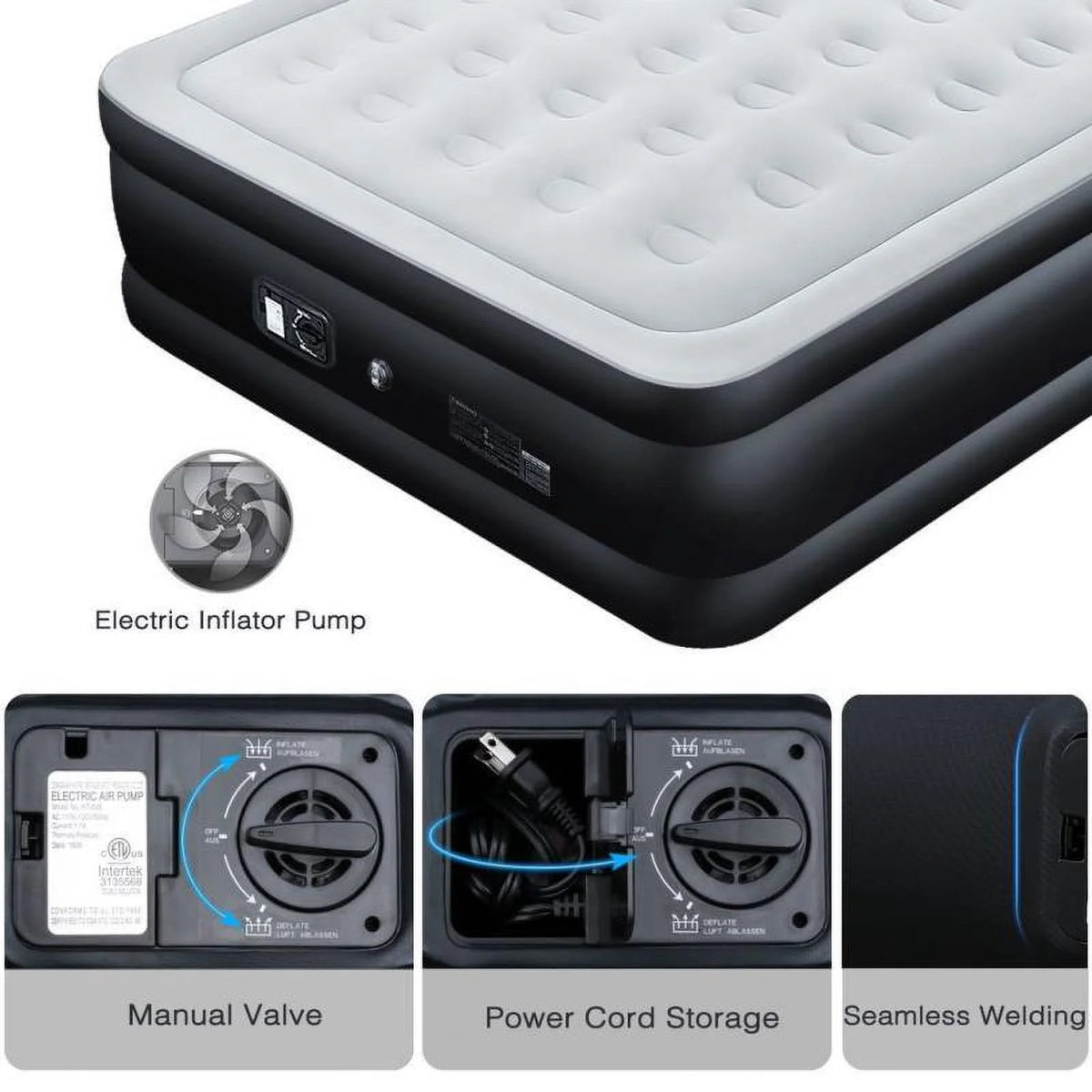 Queen Size Inflatable Air Mattress with Electric Pump N445