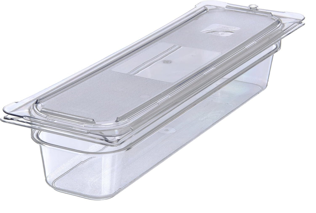 Clear 5.1 qt. Half-Size Polycarbonate Food Pan (Case of 6) S573