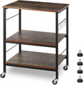 3 Tier Rolling Kitchen Cart with 10 Hooks S718