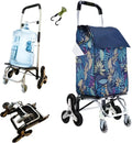 Foldable Cart with Aluminum Frame, Waterproof Canvas, 8 Wheel, Navy Blue, Pack of 2 K67141