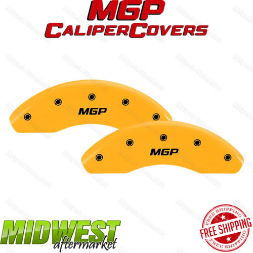 4 Caliper Covers Yellow Finish Black K7946