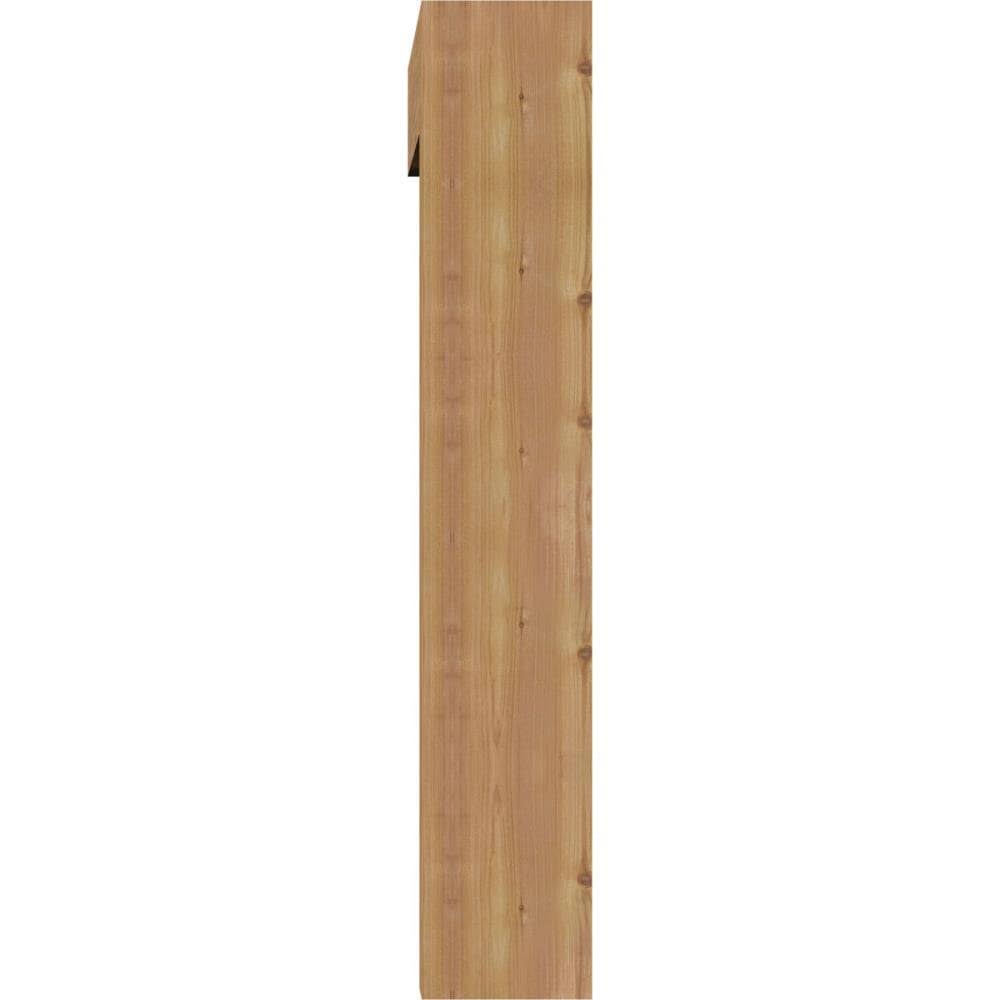 Thorton Block Smooth Bracket with Offset Brace, Western Red Cedar E890
