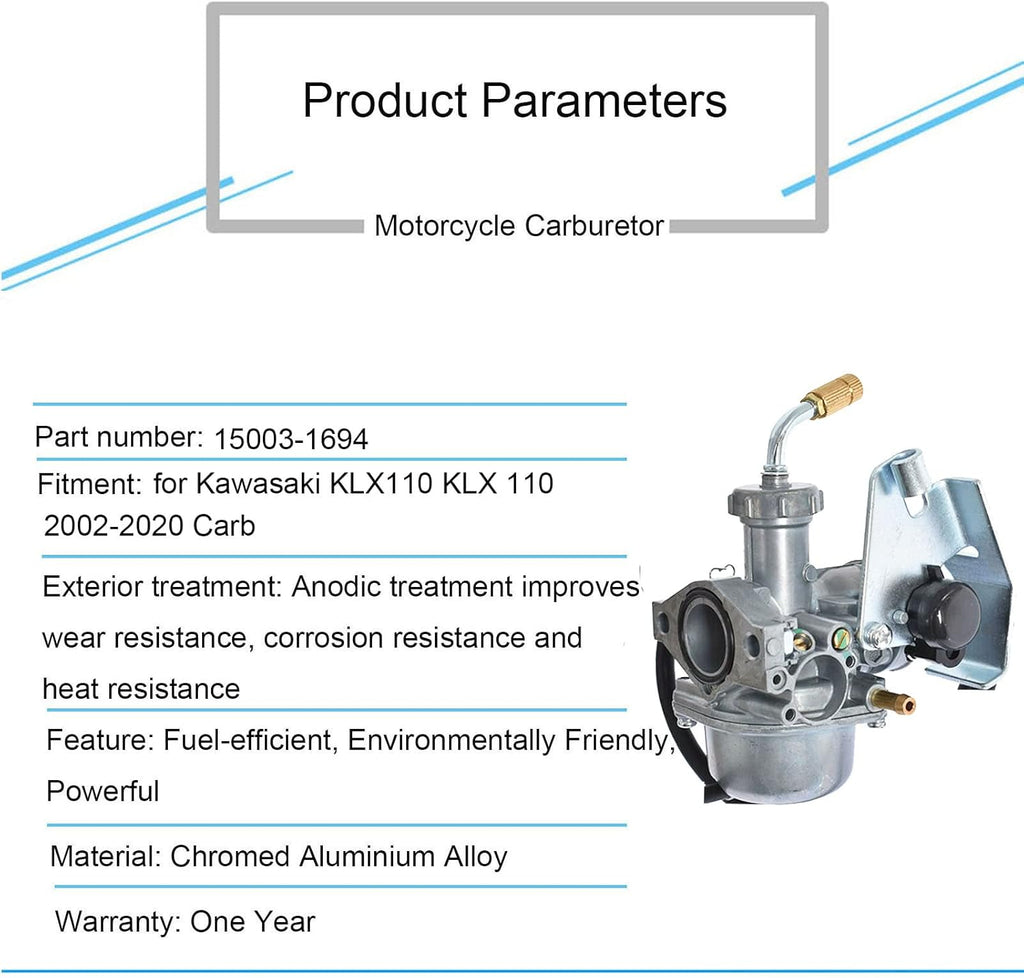 Carburetor Replacement for Kawasaki KLX110 2002-2020 M12516