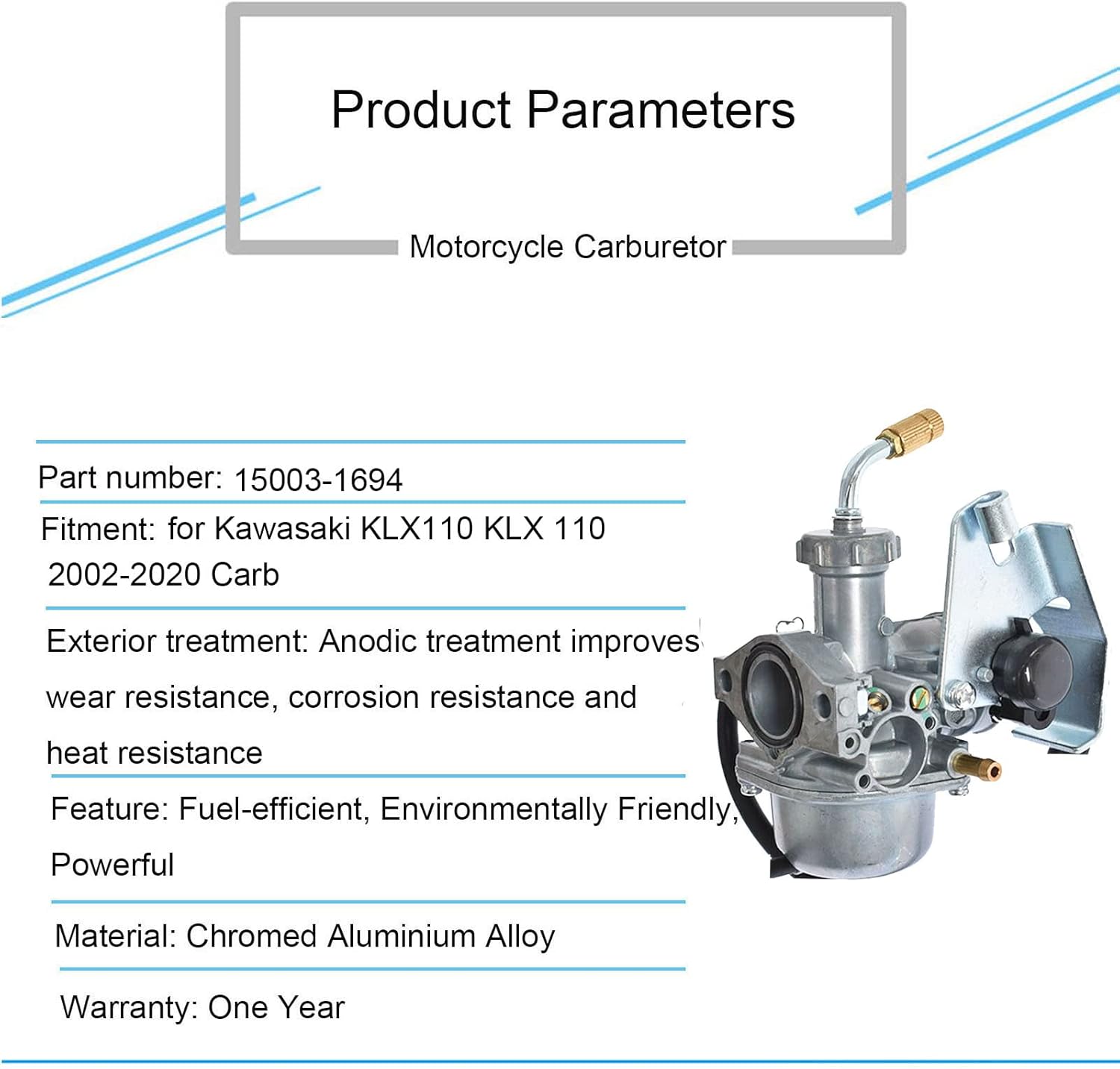 Carburetor Replacement for Kawasaki KLX110 2002-2020 M12516