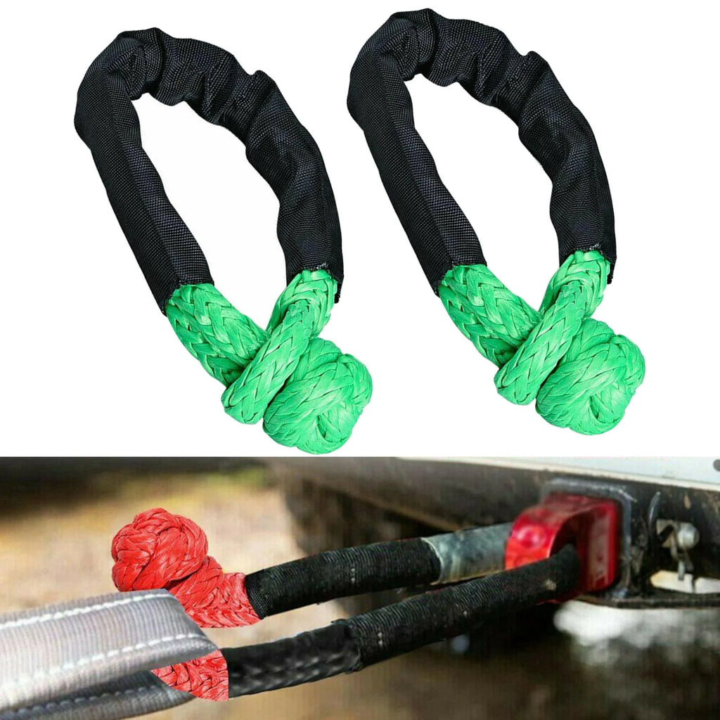 Green Synthetic Soft Rope Shackle 38000lbs Breaking Strength 56cm T998498