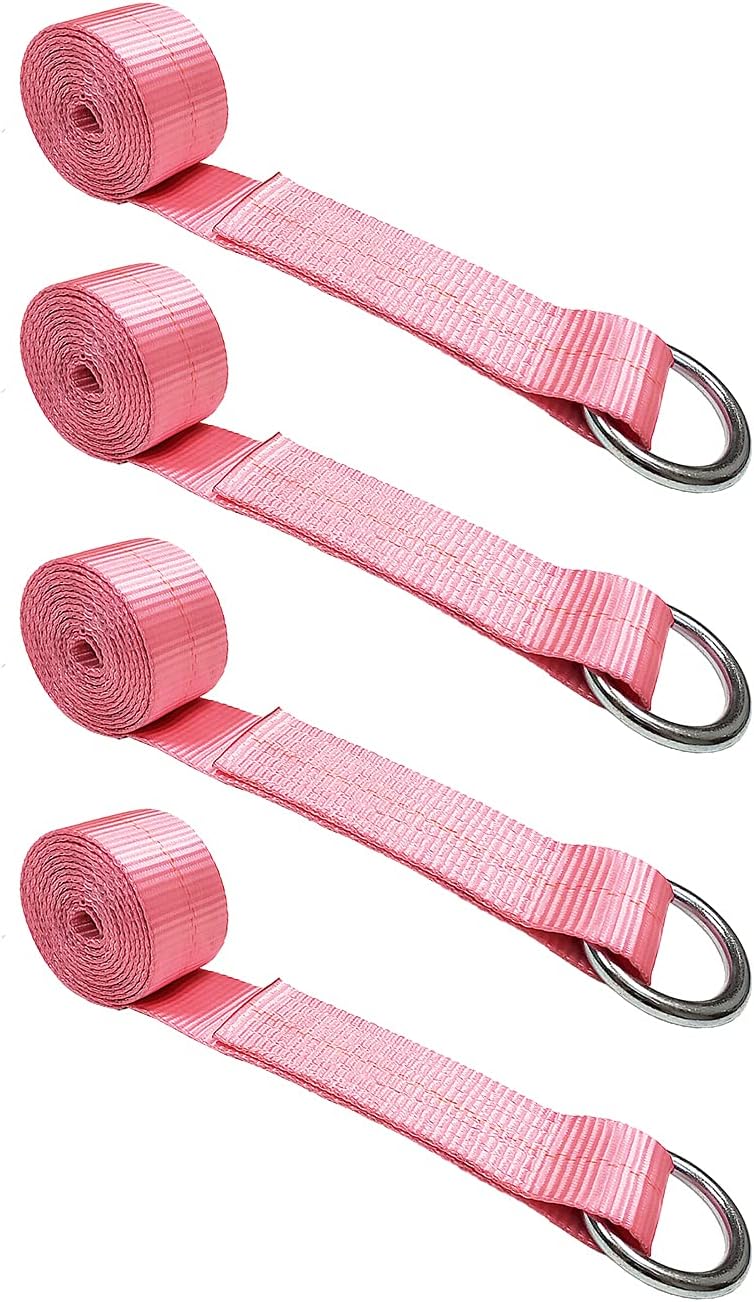 2 in x 10 ft Red O-Ring Trailer Tie Down Strap U84989