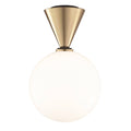 Aged Brass/Black Large Flush Mount Light G983