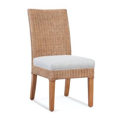 Navy Finish/Brown and Beige Stripe Side Chair C3797