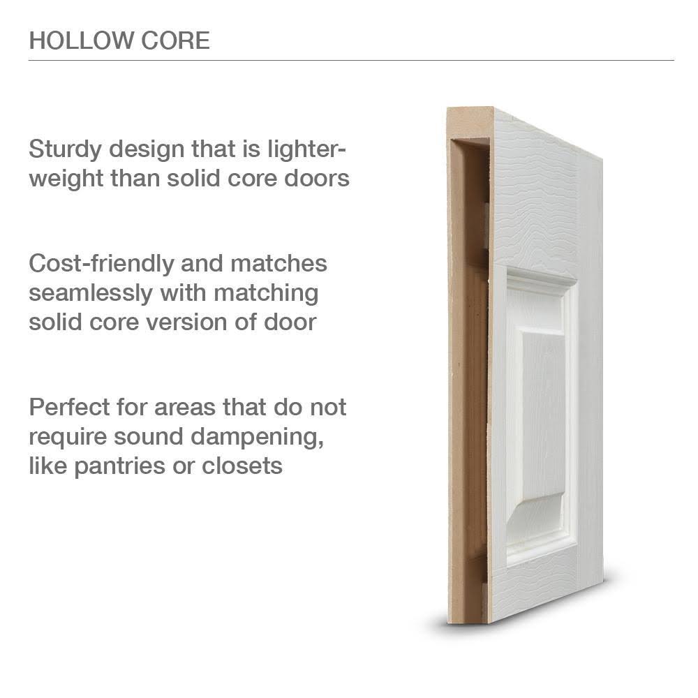 White Molded Composite MDF Closet Bi-Fold Door W54078