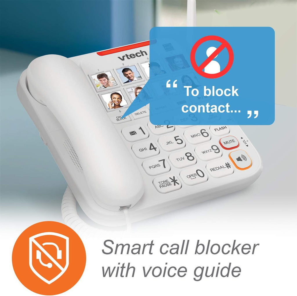 Amplified Corded/Cordless Senior Phone with Answering Machine I894