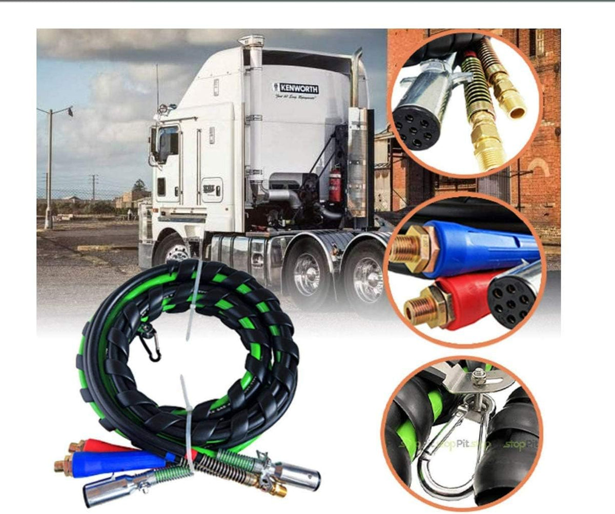 15 Ft 3-in-1 Air Line Hose Assemblies for Semi Truck Tractor Trailer G362