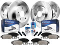 FRONT & REAR Disc Brake Rotors & Ceramic Brake Pads 10pc Set D808