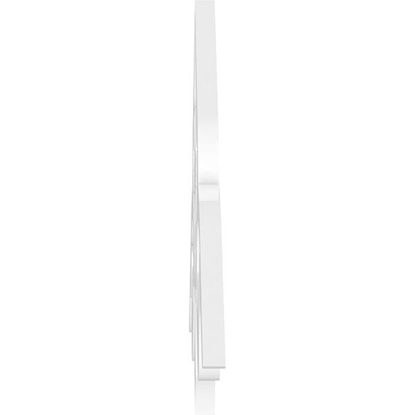 60x22W x 17 1/2x22H x 1x22P PVC Gable Pediment F598