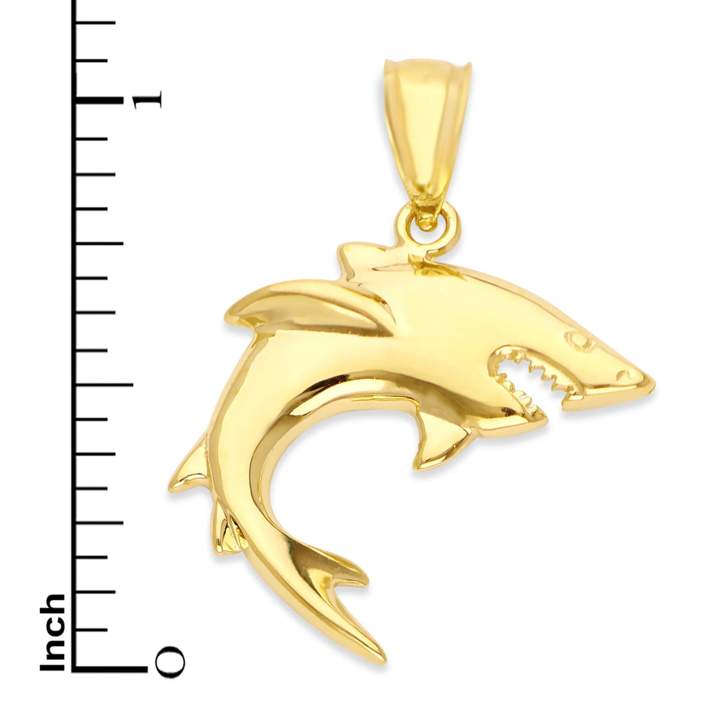 10k Gold Shark Pendant I946