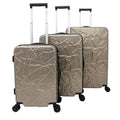 Champagne 3-Piece Expandable Lightweight Spinner Luggage Set G48690